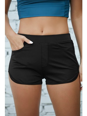 Black Velcro Front Pocket Comfort Boy Short