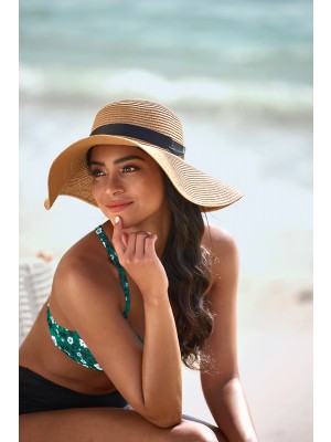 Sun Protection Woven Dome Large Brim Straw Sun Hat