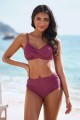 Red Polka Dots Adjustable Strap Sweetheart Neck Twist Front Crossback Bikini Set