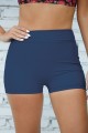 Comfort High Waist Blue Swim Bike Short