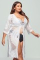 Open Front Sunflower Crochet Cover Up