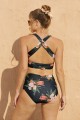 Floral Wide Straps High Waist Bikini Set