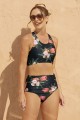 Floral Wide Straps High Waist Bikini Set