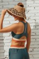 Brown Wide Brim Foldable Packable Straw Sun Hat