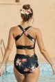 Floral Wide Straps High Waist Bikini Set