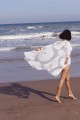 Open Front Sunflower Crochet Cover Up